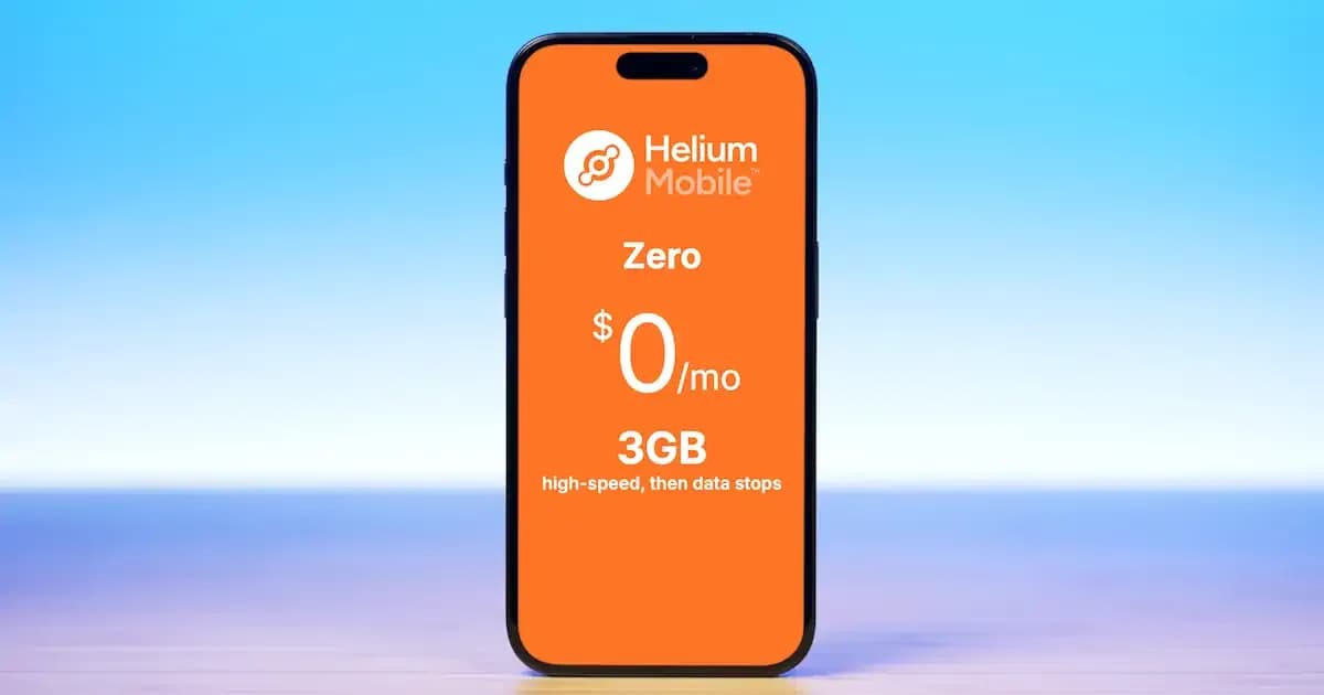 Helium Mobile Zero cell phone plan