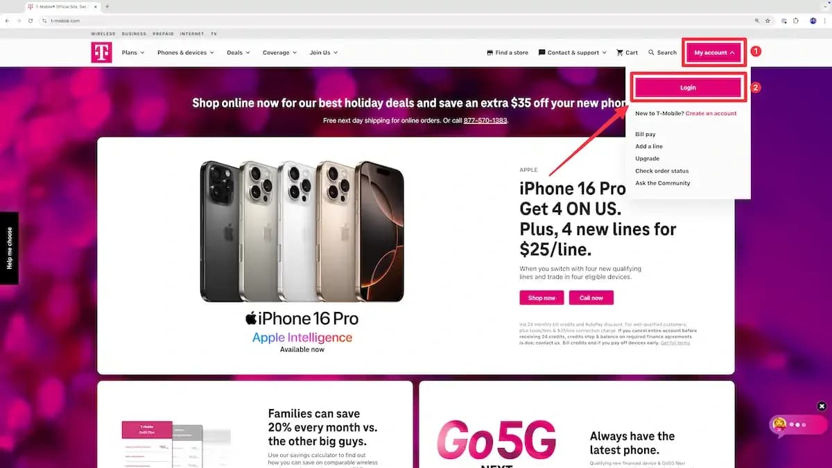 T-Mobile account sign in